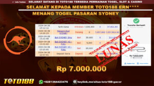 Bukti Jp Kemenangan Togel Pasaran Sydney 28 April 2024