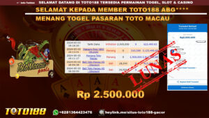 BUKTI JP KEMENANgan togel pasaran toto macau 3 mei 2024