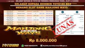 Bukti Jp Kemenangan Mahjong ways toto188 2 mei 2024