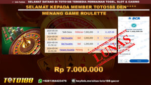 Bukti jp kemenangan game roulette 4 mei 2024