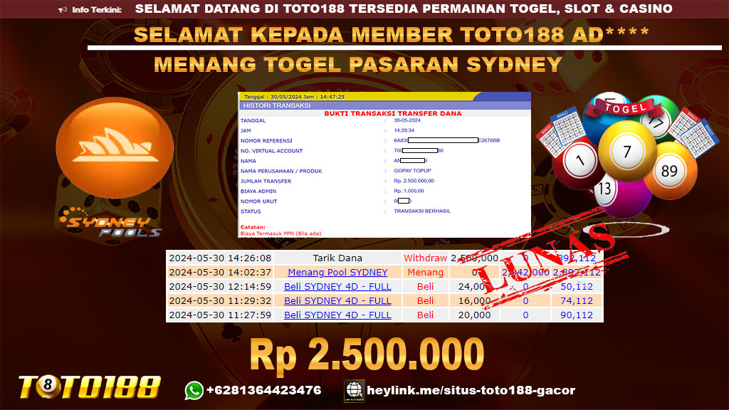 Bukti jp kemenanagn togel pasaran sydny 30 mei 2024