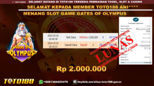 Bukti Jp kemenangan game gates of olympus 2024