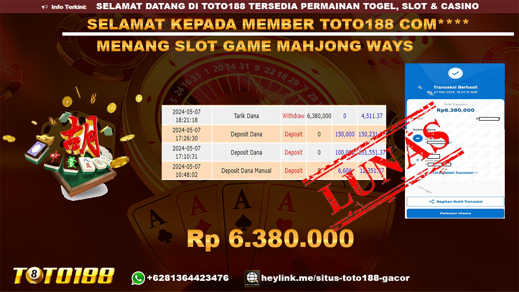Bukti jp kemenangan Mahjong ways 07 mei 2024