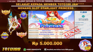 Bukti Jp Kemenangan Starlight Princess 13 mei 2024