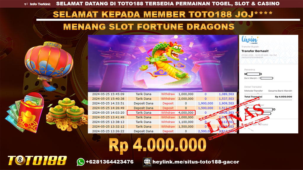 Bukti jp kemenangan fortune dragons 25 mei 2024