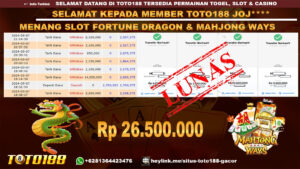Bukti jp kemenangan Fortune dragon & mahjong ways 7 mei 2024