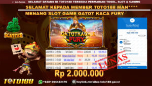 Bukti Jp kemenangan Slot Game Gatot Kaca Fury 21 mei 2024