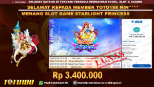 Bukti jp kemenangan slot starlight princess 28 mei 2024