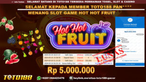 Bukti jp kemenangan slot game hothotfruit 19 mei 2024