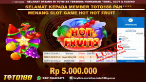 Bukti jp kemenangan slot game hot hot fruit 30 mei 2024