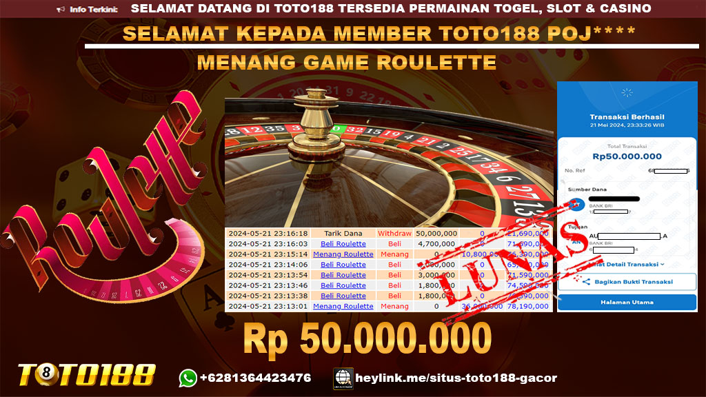 bukti jp kemenangan game roulette 21 mei 2024