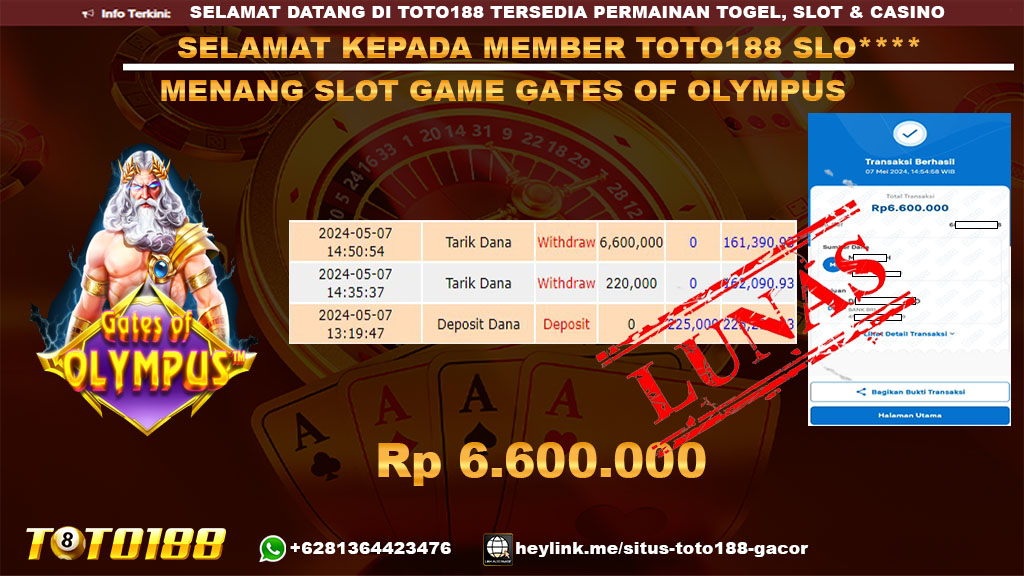 Bukti jp kemenangan gates of olympus 7 mei 2024