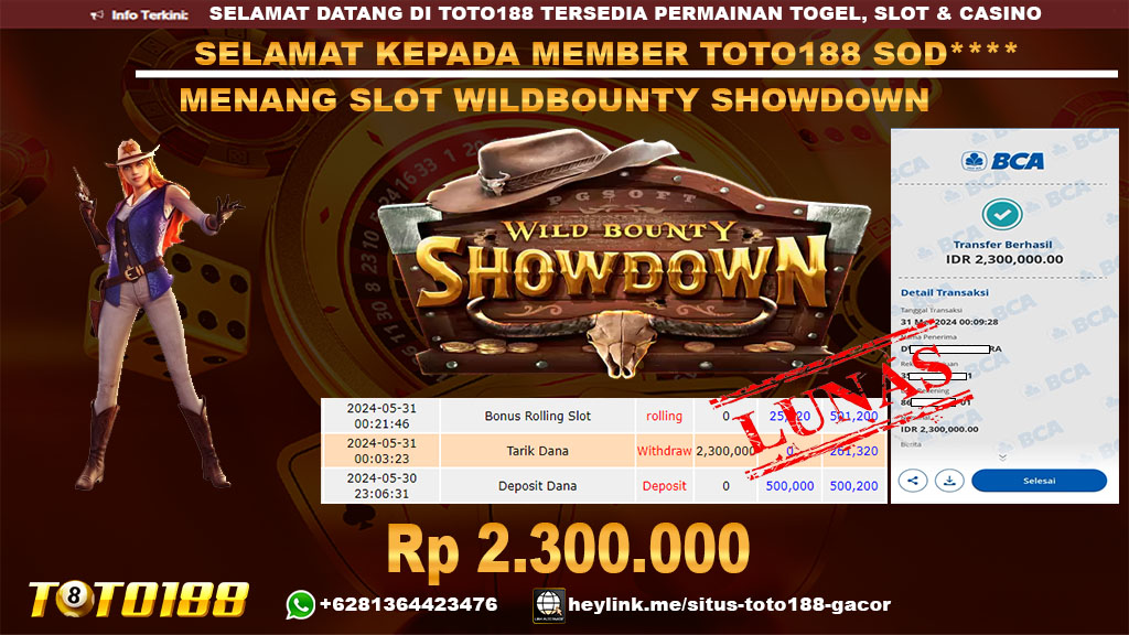 Bukti jp kemenanagn slot game wildbounty showdown 31 mei 2024