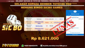 Bukti jp kemenangan bingo sicbo dice 9 mei 2024
