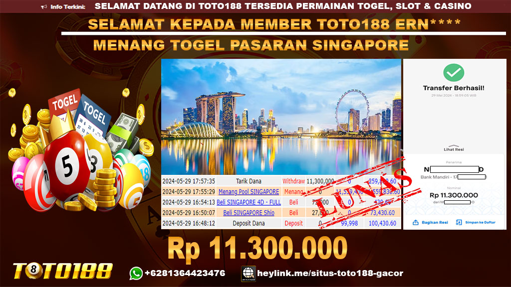 Bukti jp kemenangan togel pasaran singapore 29 mei 2024