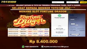 Bukti jp kemenangan Fortune dragon 12 mei 2024