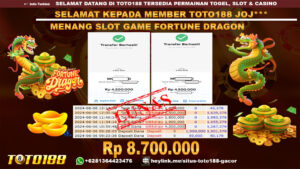 Bukti jp kemenangan slot game fortune dragon 6 juni 2024