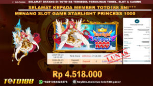 Bukti jp kemenangan slot game starlight princess 1000 25 Juni 2024