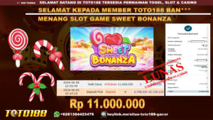 Bukti jp kemenangan slot game sweet bonanza 05 juni 2024