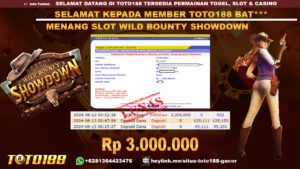 Bukti jp kemenangan slow wild bounty showdown 13 juni 2024