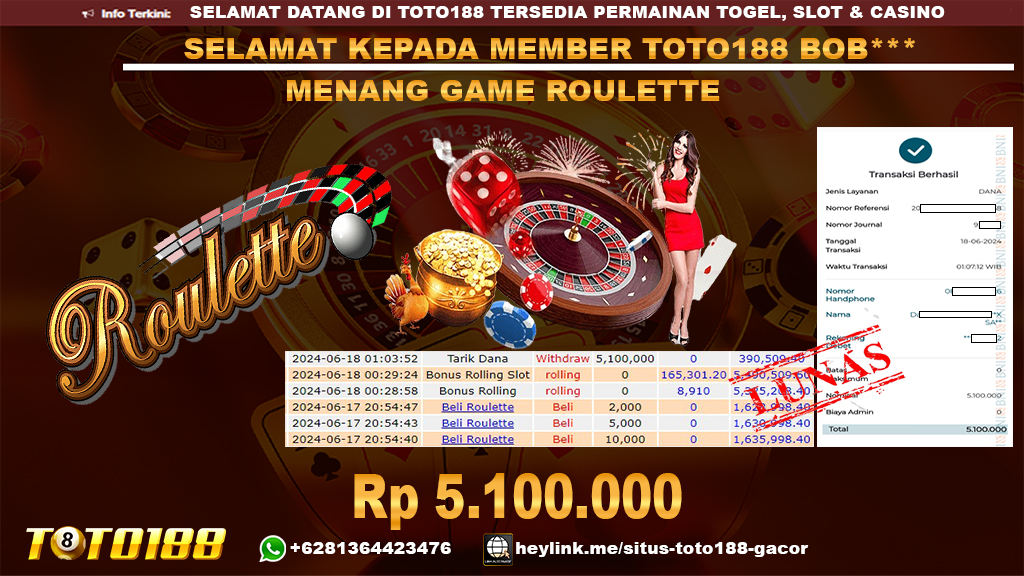 Bukti jp kemenangan game roulette 18 juni 2024