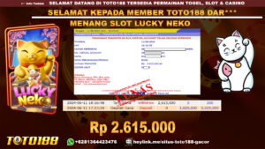 Bukti jp kemenangan slot lucky neko 11 juni 2024