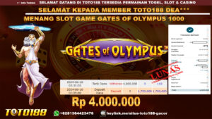 Bukti jp kemenangan slot game gates of olympus 1000 10juni2024