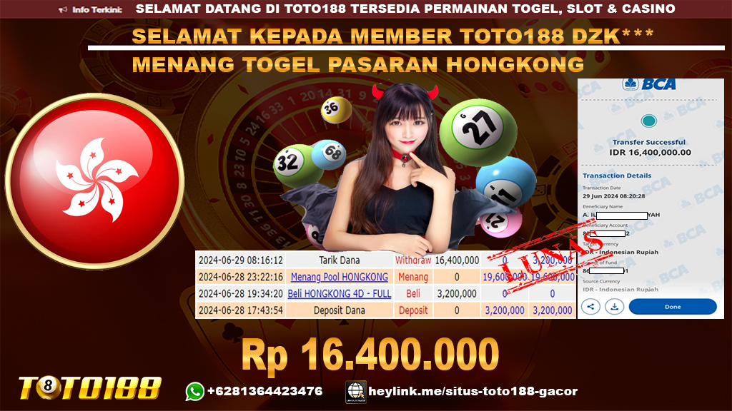 Bukti jp kemenangan togel pasaran hongkong 29 juni 2024