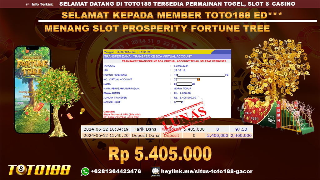 Bukti jp kermenangan slot prosperity fortune tree 12 juni 2024