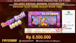 Bukti jp kemenangan slot game sugar rush 1000 17 juni 2024