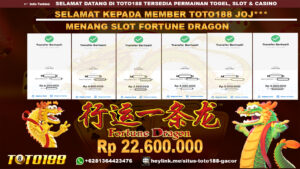 Bukti jp kemenangan slot game fortune dragon 15 juni 2024
