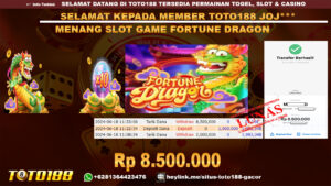 Bukti jp kemenangan slot game fortune dragon 18 juni 2024