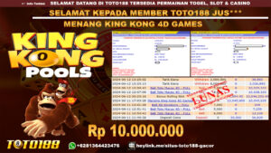 Bukti jp kemenangan king kong 4d games 12 juni 2024