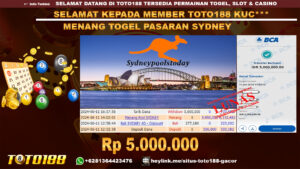 Bukti jp kemenangan togel pasaran sydney 11 juni 2024