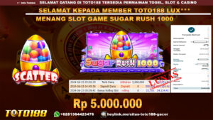 Bukti jp kemenangan slot game sugar rush 1000 23 juni 2024