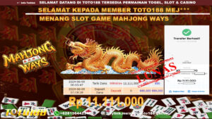 Bukti jp kemenangan slot game mahjong ways 9 juni 2024