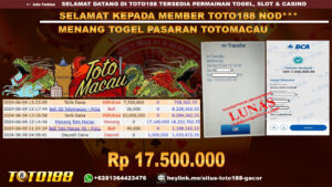 Bukti jpkemenangan togel pasaran totomacau 9 juni 2024