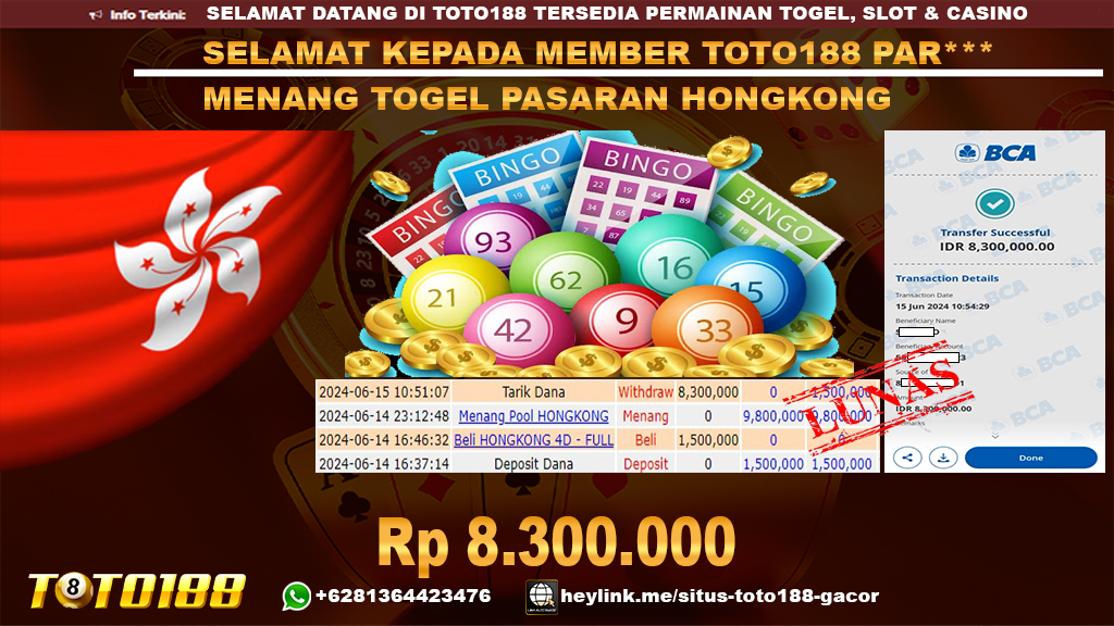 Bukti jp kemenangan togel pasaran hongkong 15 juni 2024