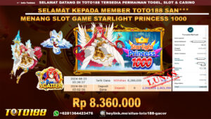 Bukti jp kemenangan slot game starlight princess 1000 23 juni 2024