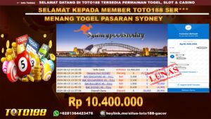 Bukti jp kemenangan togel pasaran sydney 13 juni 2024