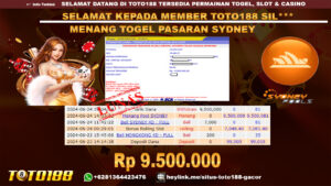 Bukti jp kemenangan togel pasaran sydney 24 juni 2024
