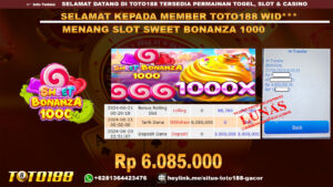 Bukti jp kemenangan slot sweet bonanza 1000 21 juni 2024