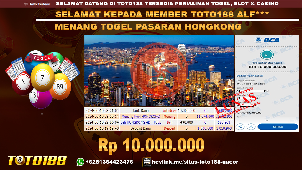 Bukti jp kemenangan togel pasaran hongkong 11 juni 2024
