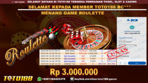 Bukti jp kemenangan game roulette 16 juni 2024