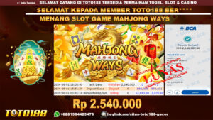 Bukti jp kemenangan slot game mahjong ways 01 juni 2024