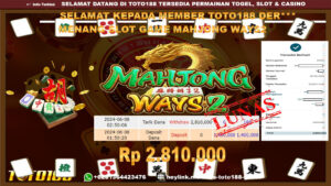 Bukti jp kemenangan slot game mahjong ways2 8 juni 2024