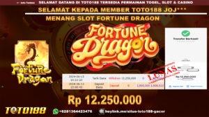 Bukti jp kemenangan slot fortune dragon 13 juni 2024