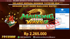 Bukti jp kemenangan slot game mahjong ways2 7 juni 2024