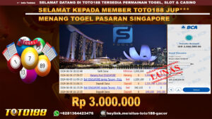 Bukti jp kemenangan togel pasaran singapore 9 juni 2024