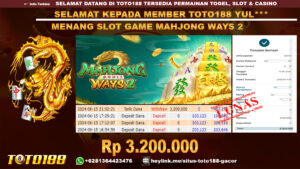 Bukti jp kemenangan slot game mahjong ways2 15 juni 2024